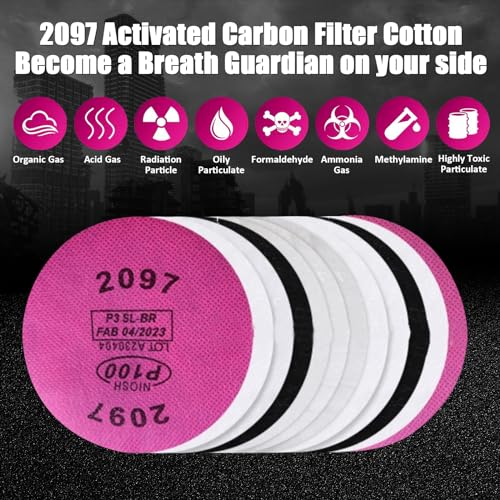 Reusable Full Face Respirator Mask with Filters for Spray Paint and Welding O150047