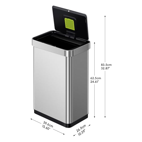 Touchless Motion Sensor Trash Can, 13.2 Gallon, Brushed Stainless Steel A497976