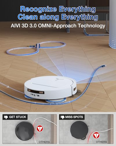 Robot Vacuum and Mop, 18500Pa Suction, Auto-Lift, Self-Emptying C481