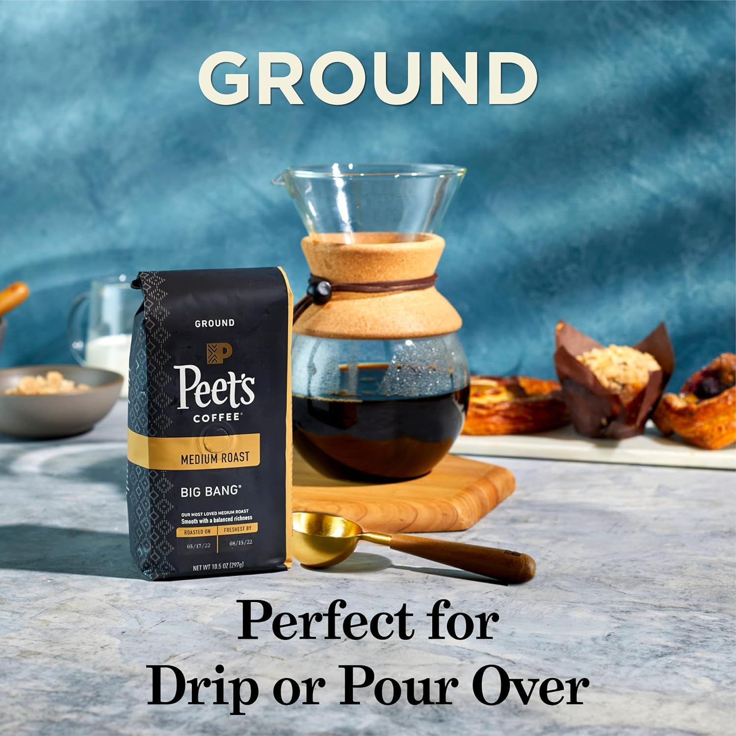 Dark Roast Ground Coffee 18 Ounce Bag E206091