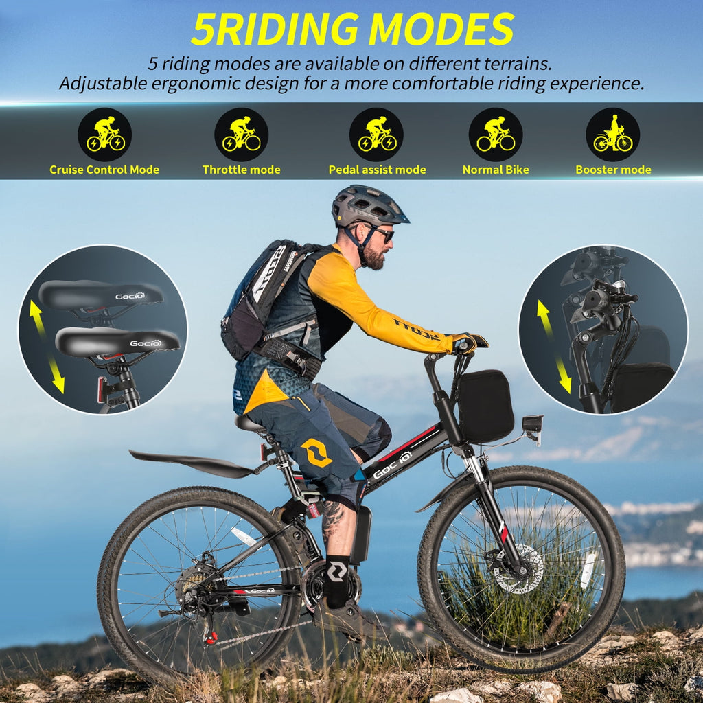 Foldable Electric Bike 500W 26 Inch Full Suspension for Adults F997251