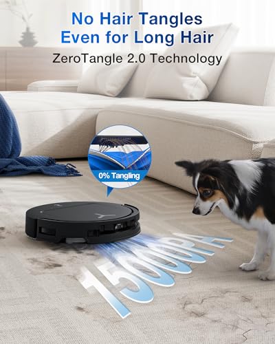 Robot Vacuum and Mop, 18500Pa Suction, Auto-Lift, Self-Emptying C481