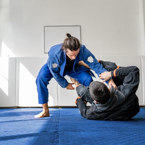 Interlocking Foam Gym Flooring Mat, 1 Inch Thick, 6 Tiles, Black C4472