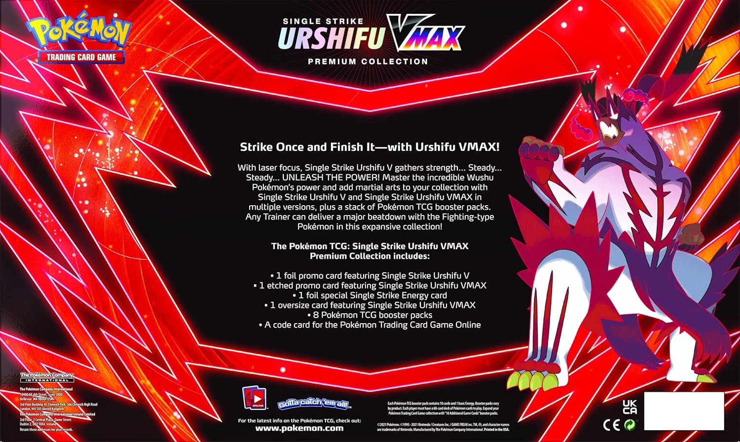 Urshifu Single Strike Vmax Premium Box Card Game I39706