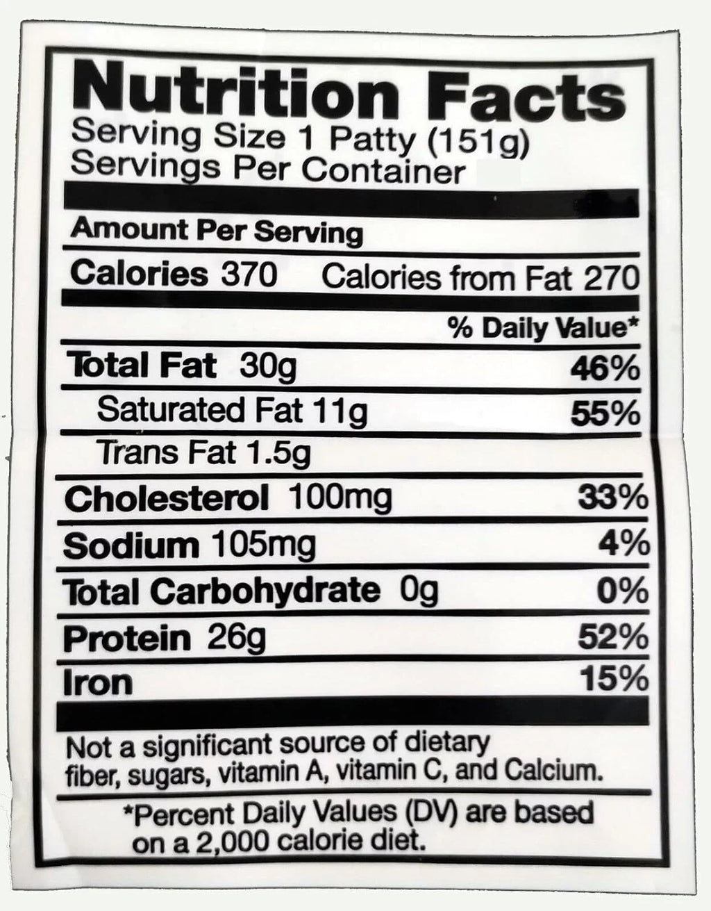 Freeze Dried Hamburger Patties for Camping and Emergency Food G816