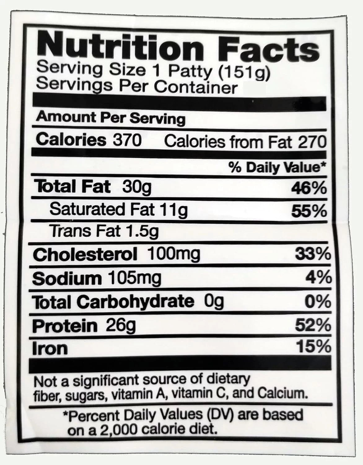 Freeze Dried Hamburger Patties for Camping and Emergency Food G816