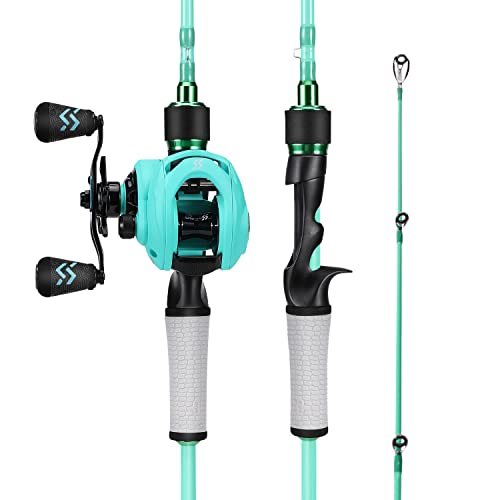 Fishing Rod and Reel Combo, Spinning and Baitcasting Pole with Graphite Blanks O8586