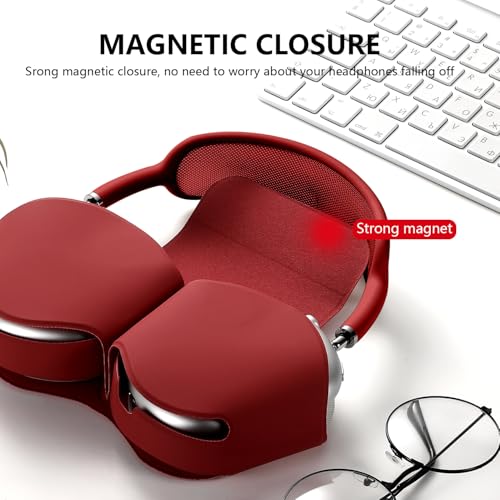 Airpods Max Case with Sleep Mode, PU Leather Cover, Black N17011