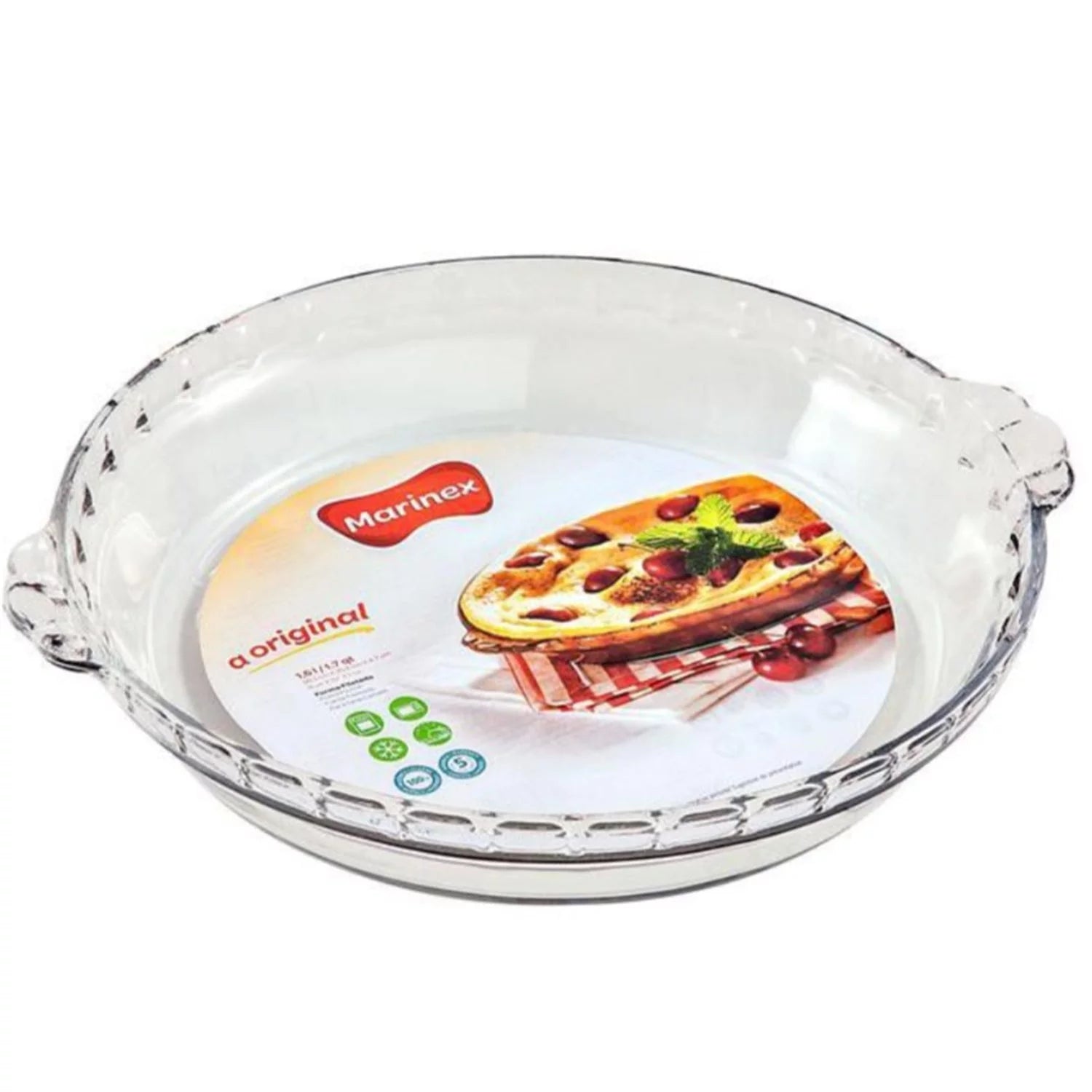 Fluted Glass Pie Plates, 9 Inch, Oven and Dishwasher Safe, Set of 2 I312