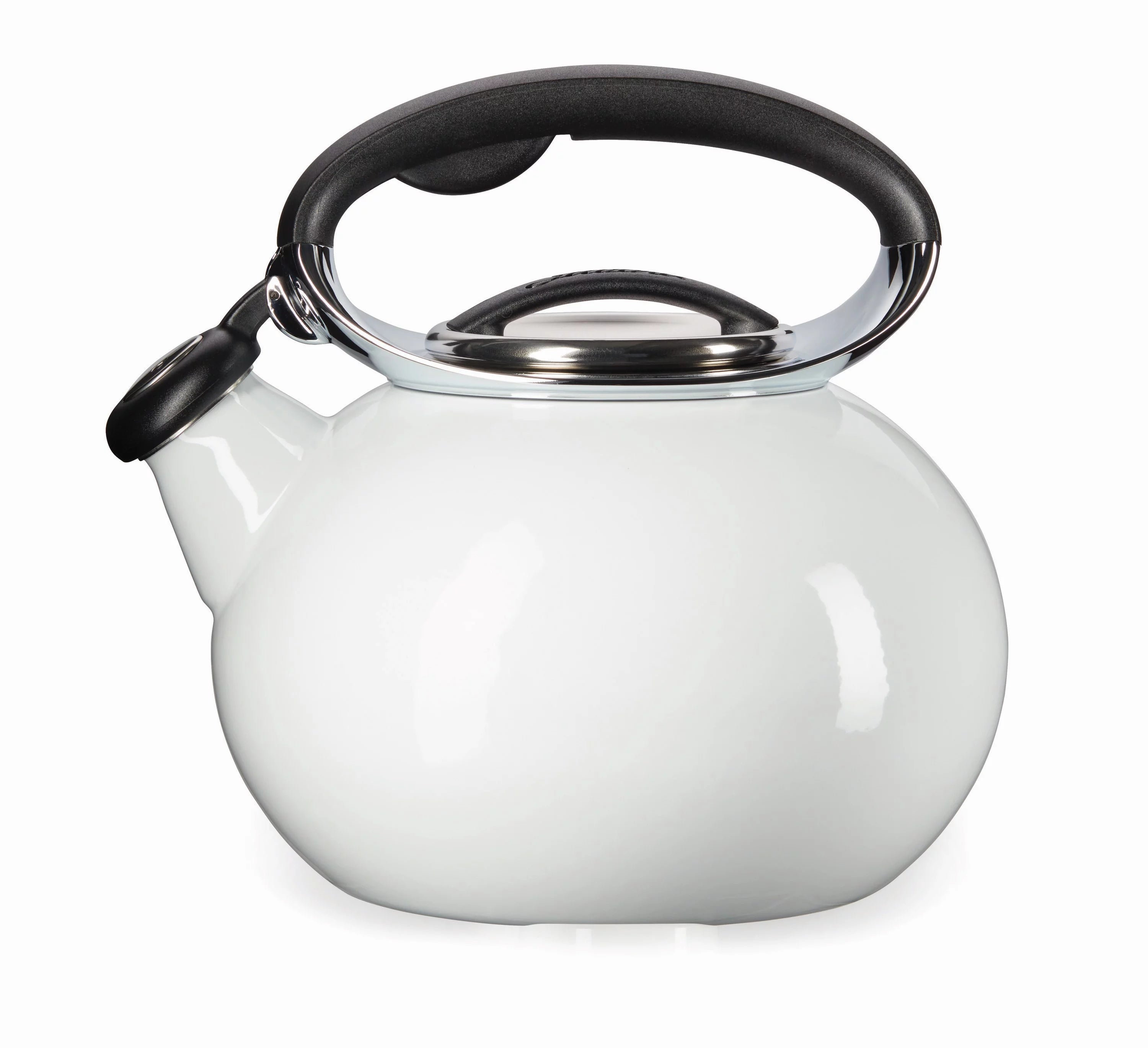 White Enamel Steel Tea Kettle A5457