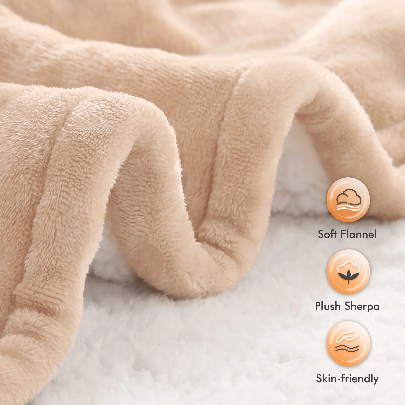 Electric Heated Blanket Queen Size with Dual Controllers N100