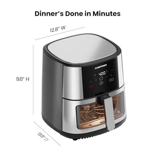 XL 8-Qt Touch Air Fryer, Digital Presets, Nonstick Dishwasher-Safe L9402