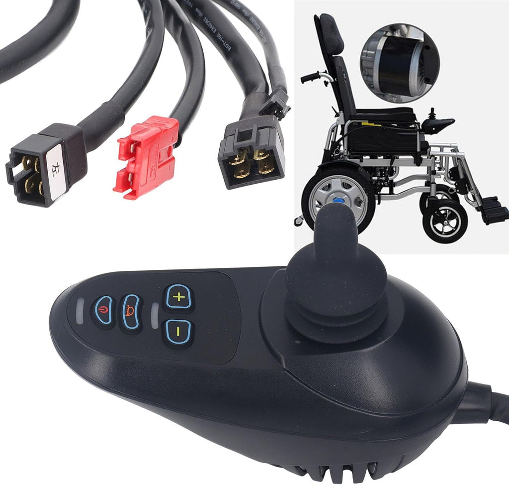 Wheelchair Joystick Controller, 4 Keys, Adjustable Speed and Brake, 24V DC V82125