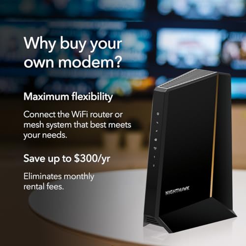 Cable Modem DOCSIS 3.1 for Cable Plans up to 2.5Gbps F210572