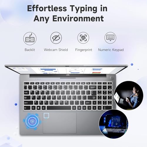 15.6" IPS FHD Laptop, Intel 6 Core i3, 8GB RAM 256GB SSD, Backlit Keyboard, Fingerprint, Wi-Fi 6, Win 11 P765767