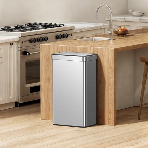 Touchless Motion Sensor Trash Can, 13.2 Gallon, Brushed Stainless Steel A497976