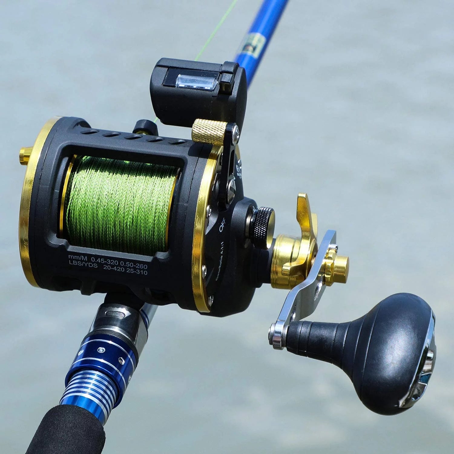 Line Counter Fishing Reel Level Wind Trolling E809603