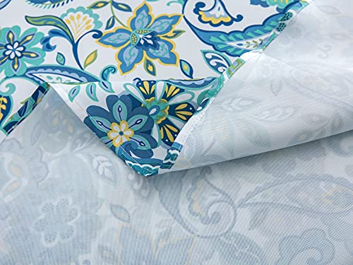 Outdoor Tablecloth with Umbrella Hole, Waterproof Fitted Cover for Picnic Patio Garden Z463