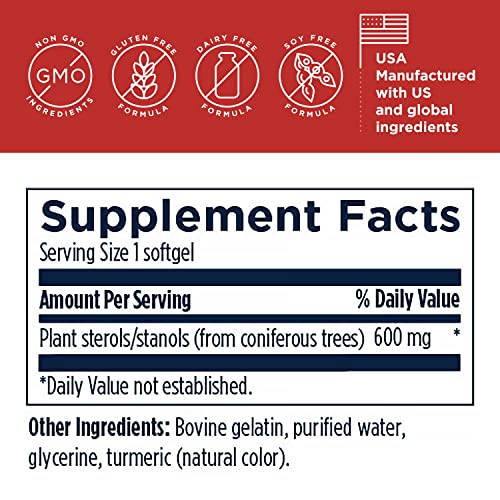 Plant Sterols and Stanols Supplement with Beta-Sitosterol, 90 Softgels V79861