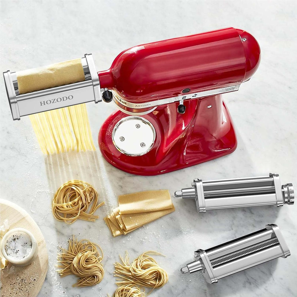 Pasta Attachment for Stand Mixer, 3 Piece Set with Sheet Roller and Cutter G242