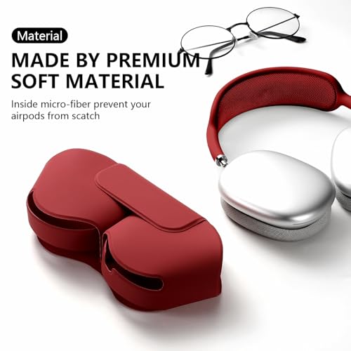 Airpods Max Case with Sleep Mode, PU Leather Cover, Black N17011