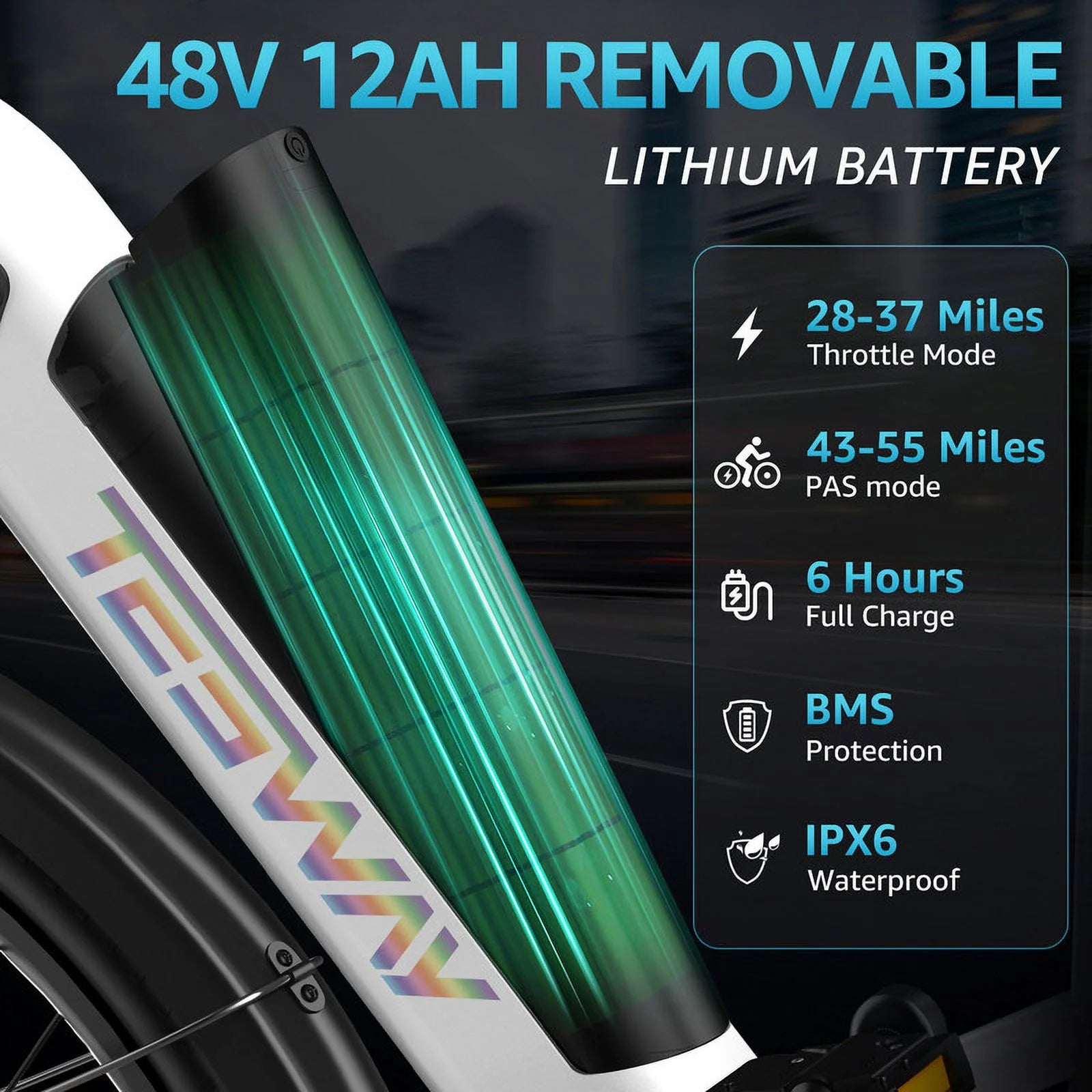 27.5" Electric Bike 500W 48V 12AH Step-Thru City E-Bike for Adults L82701