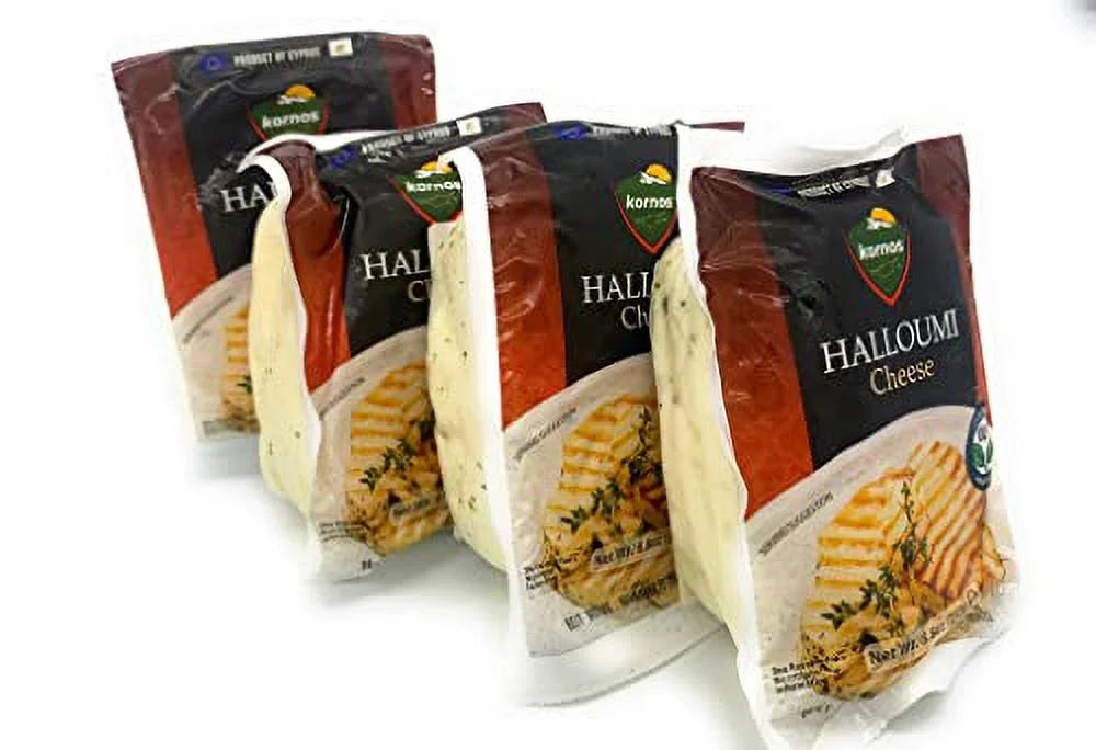 Halloumi Cheese for Grilling, 4 Pack (8.8 oz each) K362
