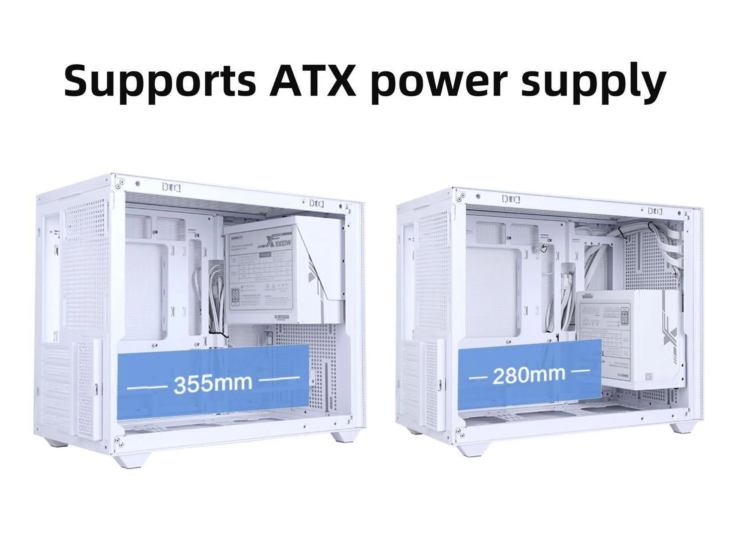 Mini ITX Tower Computer Case with Tempered Glass Side Panel S429
