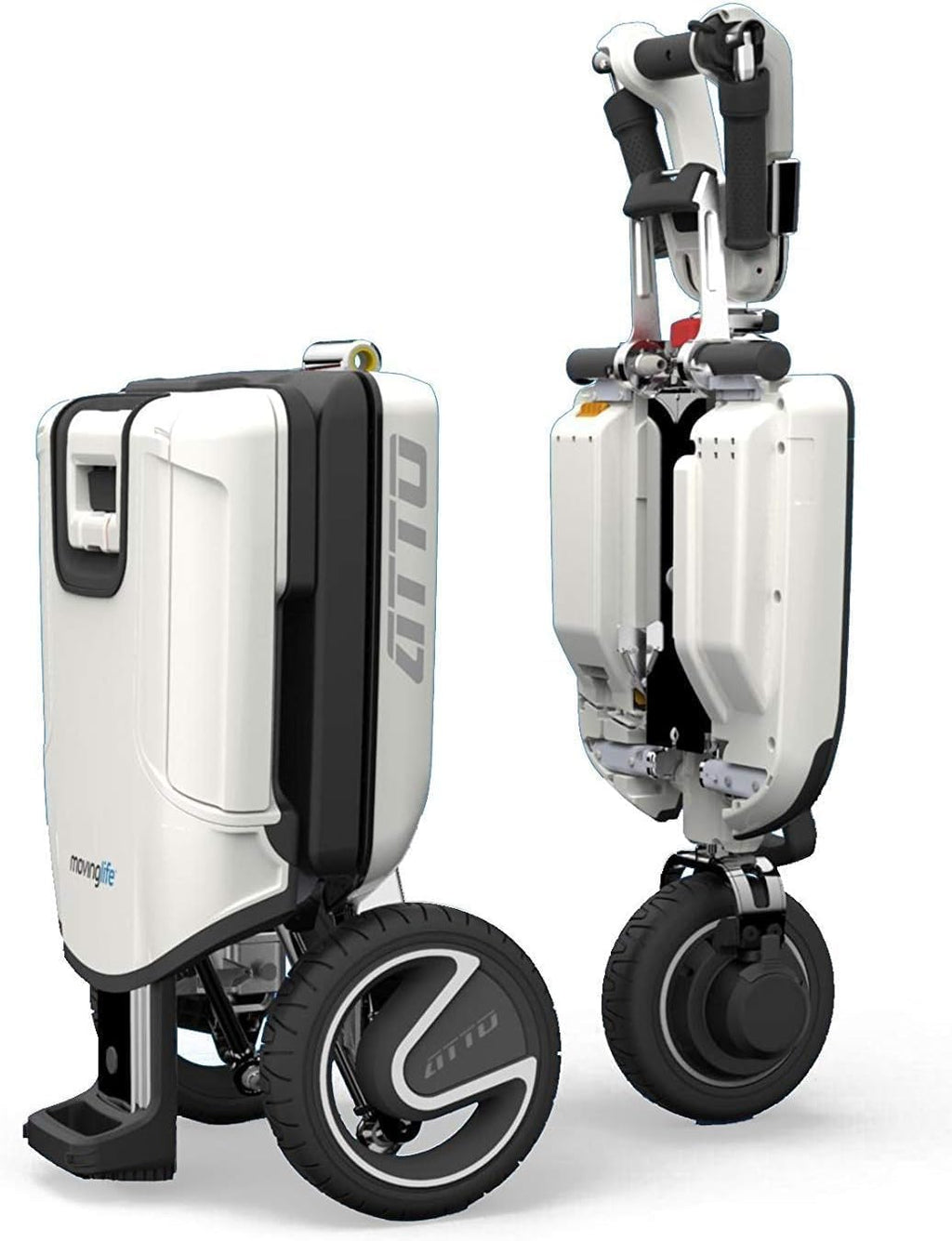 Folding Mobility Scooter with Extended Range Battery, White Z9892