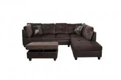 Sectional Sofa with Storage Ottoman I810