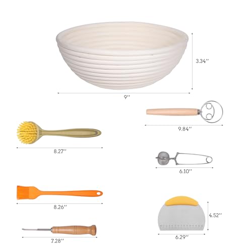 Sourdough Bread Proofing Baskets and Baking Supplies Kit S7421