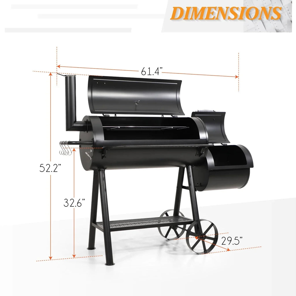 Charcoal Grill with Offset Smoker, Extra Large BBQ F29491