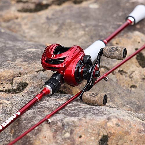 Fishing Rod and Reel Combo, Spinning and Baitcasting Pole with Graphite Blanks O8586