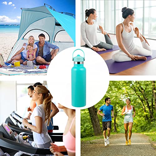 Straw Lid Compatible with Standard Mouth Water Bottle, Replacement Top with Flexible Handle D60172