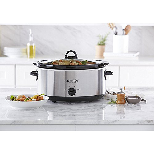 7 Quart Oval Manual Slow Cooker, Stainless Steel Z9217