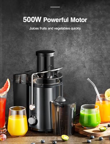 Juicer Machine, 800W Centrifugal Extractor with Wide Mouth Feed Chute, Stainless Steel, BPA-free Y425329