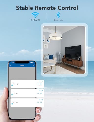 Smart Plug WiFi Outlet with Timer, Works with Alexa and Google Assistant, 4 Pack W1876