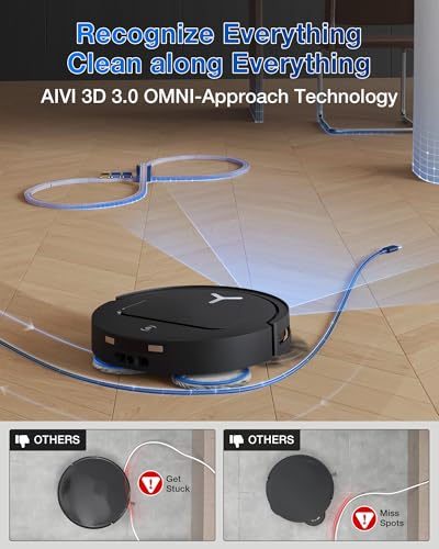Robot Vacuum and Mop, 18500Pa Suction, Auto-Lift, Self-Emptying C481