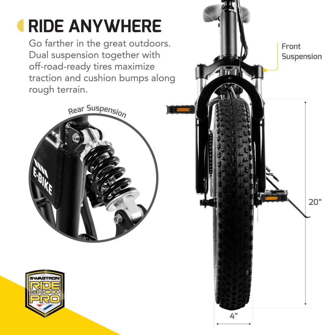 Fat Tire 650W Electric Bicycle Removable Battery Foldable Ebike for Adults U4564