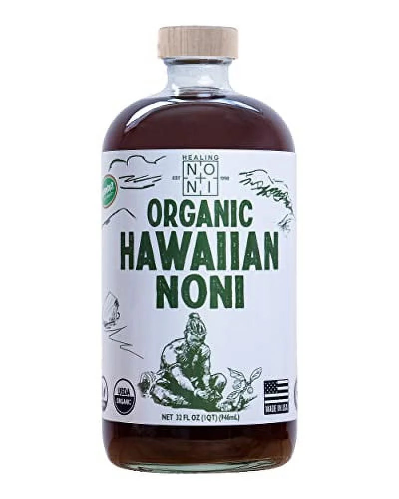 Organic Hawaiian Noni Juice - 4 Pack of 32oz Glass Bottles N347