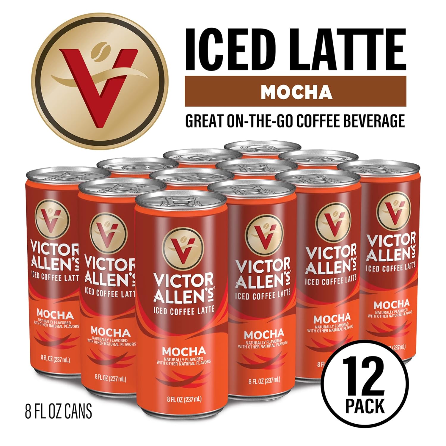 Iced Mocha Latte Canned Coffee, 8oz (12 Pack) N2110