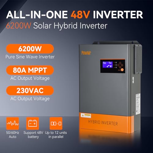 Off Grid Solar Inverter 5000W 48V Pure Sine Wave Charger M5320