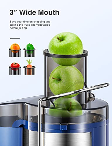 Juicer Machine, 800W Centrifugal Extractor with Wide Mouth Feed Chute, Stainless Steel, BPA-free Y425329