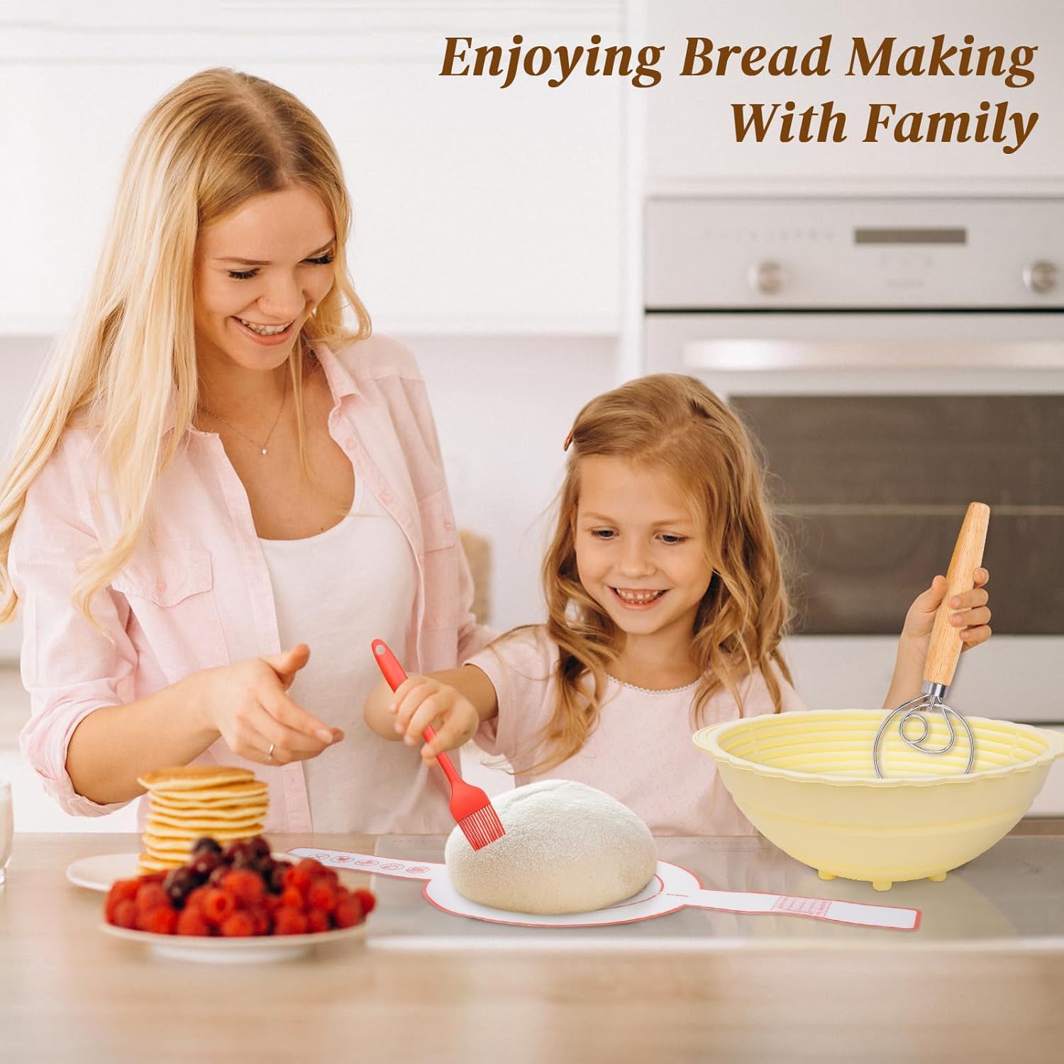 Sourdough Proofing Basket Set of 2, Round 9" & Oval 10" I604