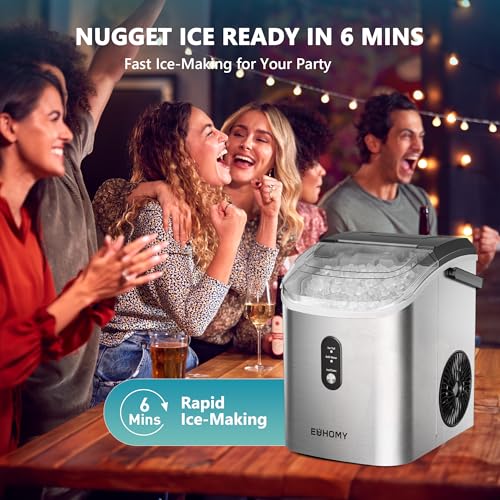 Nugget Ice Maker Countertop with Handle, Portable Sonic Ice Maker H34826