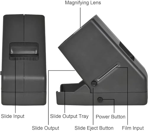 35mm Slide and Film Viewer, 3X Magnification LED Lighted, USB or Battery Powered A8222