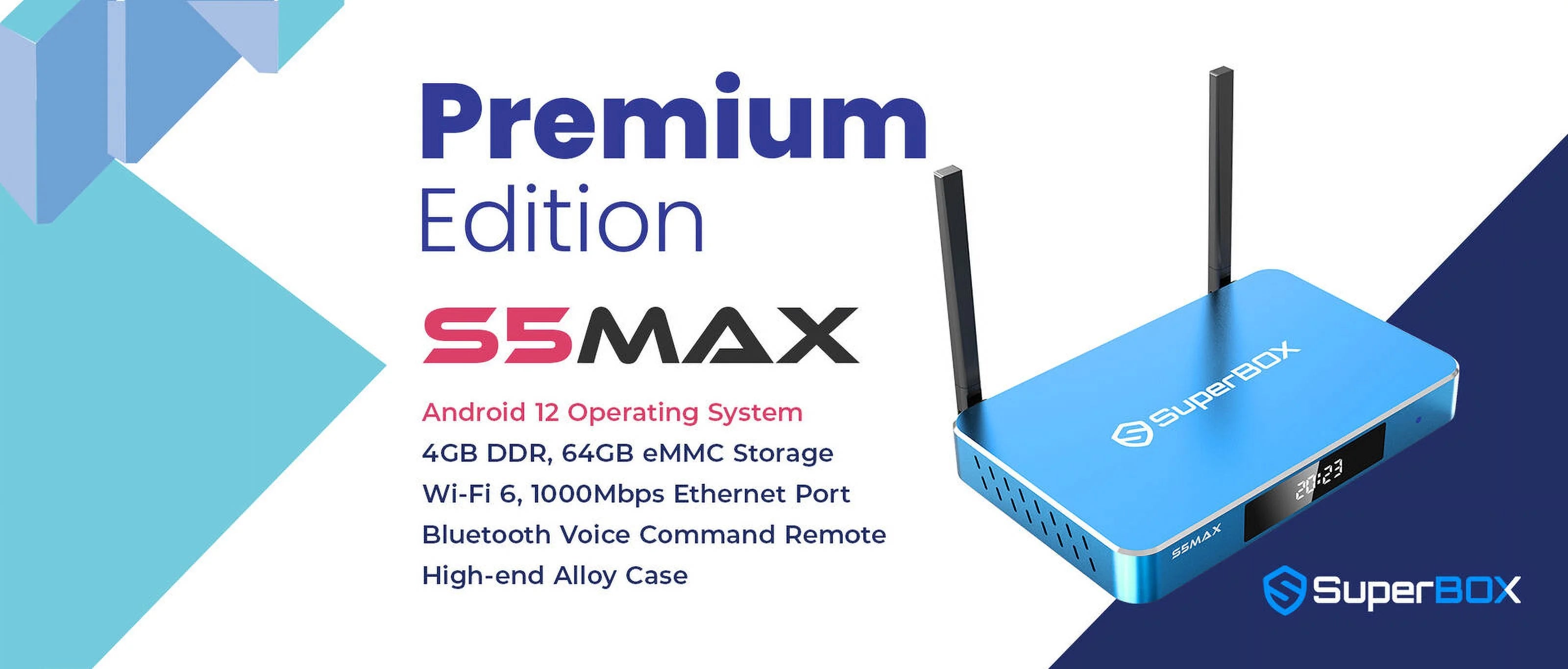 Superbox S5 Max 6k HD with mini Backlit keyboard and 64g USB flash drive S472827