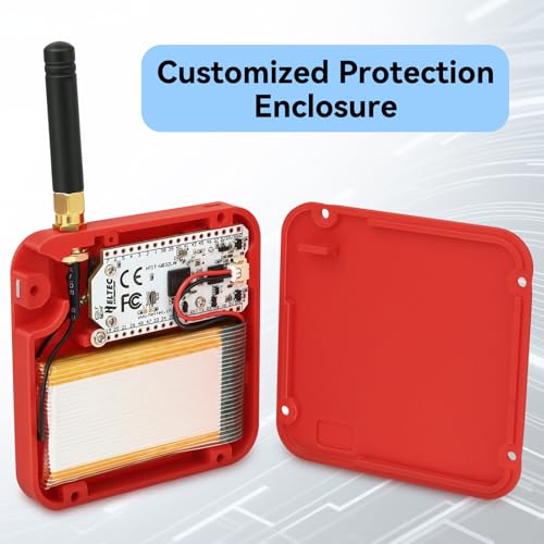 2 Pack ESP32 LoRa V3 Development Board with 915MHz Antennas, 3000mAh Battery, and Case L1170
