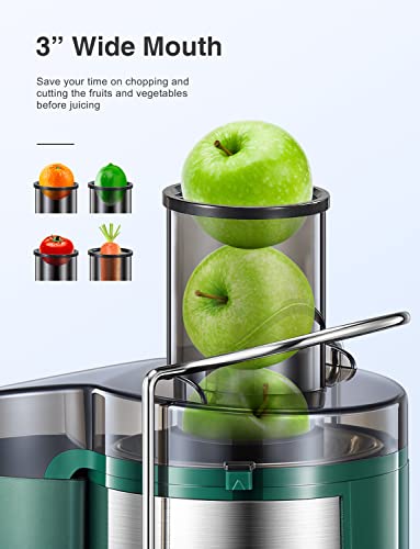 Juicer Machine, 800W Centrifugal Extractor with Wide Mouth Feed Chute, Stainless Steel, BPA-free Y425329