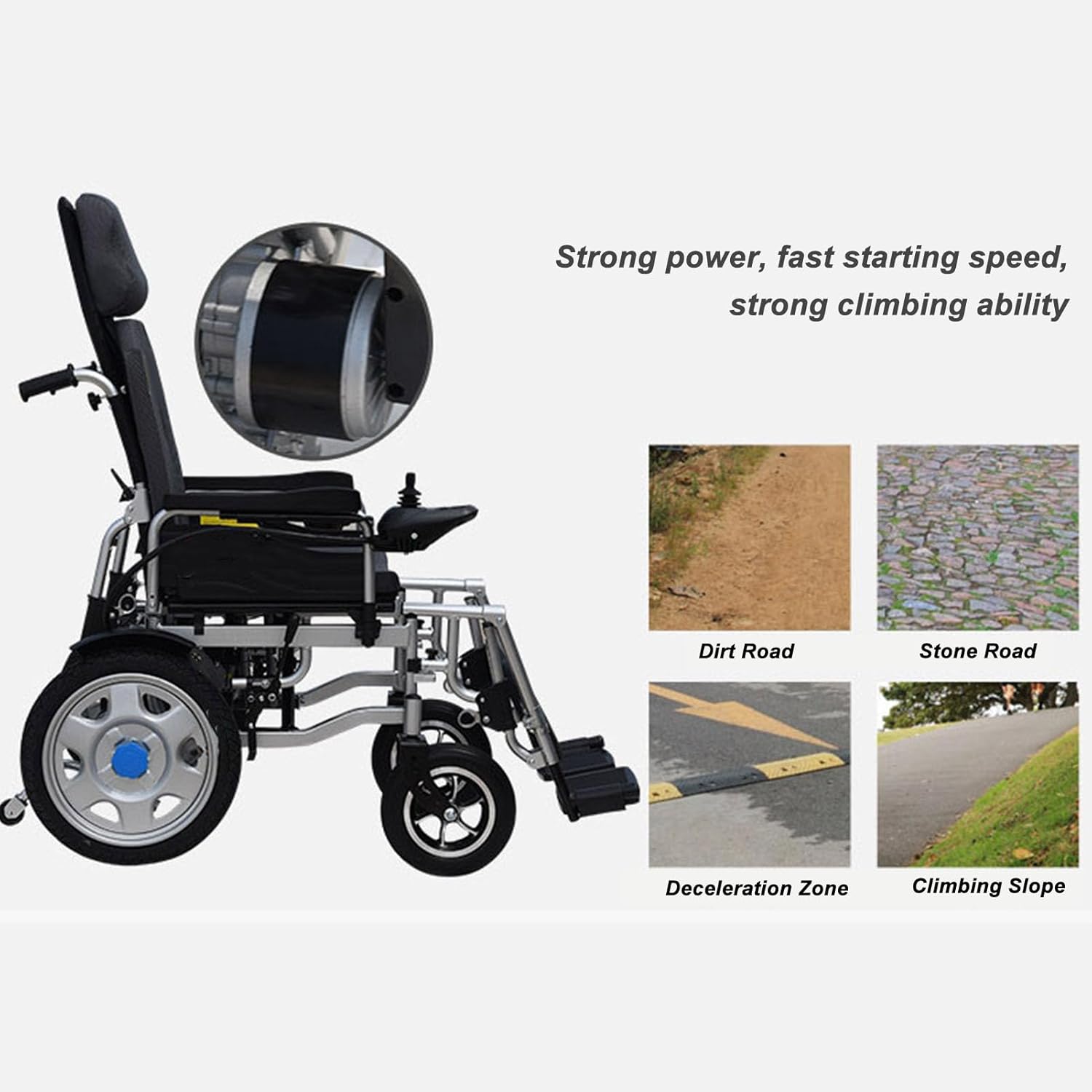 Wheelchair Joystick Controller, 4 Keys, Adjustable Speed and Brake, 24V DC V82125